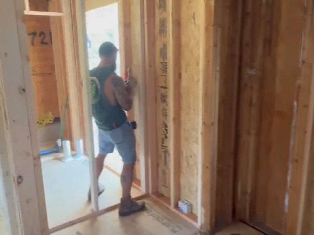 Turning a 2 bay garage into a 3 bedroom 1 bathroom with living room!